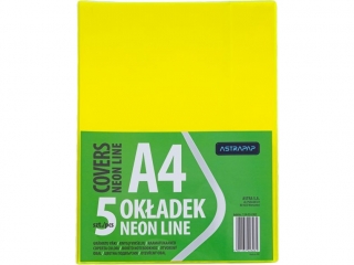 Okadka A4 NEON LINE nieregulowana, 5 szt