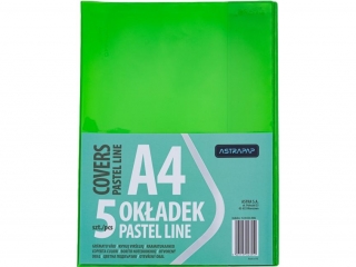 Okadka A4 PASTEL LINE nieregulowana, 5 szt