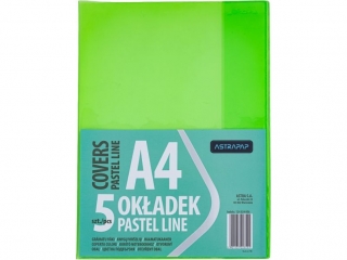 Okadka A4 PASTEL LINE nieregulowana, 5 szt