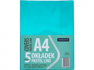 Okadka A4 PASTEL LINE nieregulowana, 5 szt