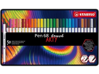 Flamaster STABILO Pen 68 brush etui metalowe 30 szt. ARTY