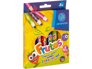 Flamastry okrge zapachowe jumbo ASTRA FRUTOS - 8 kolorw [opakowanie=12szt]