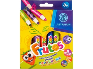 Flamastry okrge zapachowe jumbo ASTRA FRUTOS - 8 kolorw [opakowanie=12szt]