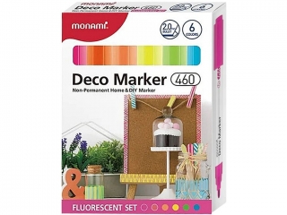 Marker okrgy dekoracyjny 2, 0 mm DECO MARKER 460 MONAMI - 6 kolorw fluo - 1 szt. op.