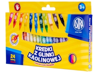 Kredki grafionowe okrge ASTRA - 24 kolory - 7/85 mm [opakowanie=24szt]