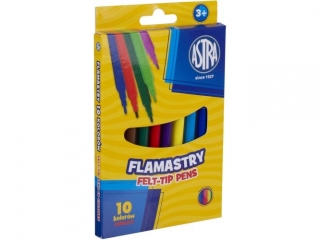 Flamastry okrge CX ASTRA - 10 kolorw [opakowanie=12szt]