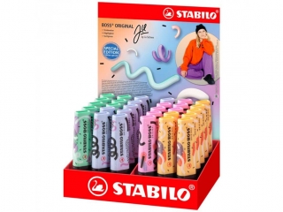Zakreślacz STABILO BOSS ORIGINAL Pastel by Ju Schnee display 30 szt.