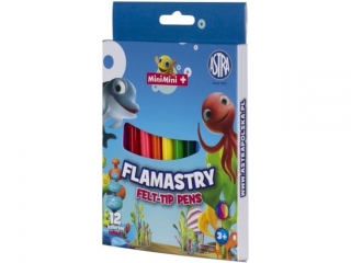 Flamastry okrge ASTRAKIDS Mini Mini - 12 kolorw [opakowanie=12szt]