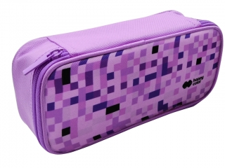 Pirnik saszetka z 1 zamkiem i klapk wewntrzn, prostoktny, PIXI violet, Happy Color