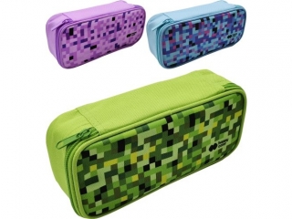 Pirnik saszetka z 1 zamkiem i klapk, prostokatny, PIXI, display mix modeli, 25szt, Happy Color