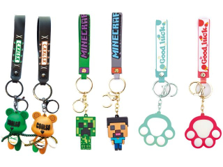 Brelok ze smycz� ASTRAFUN (PAW, BEAR, PIXEL ONE)  - 12 szt. clip-strip [opakowanie=12szt]