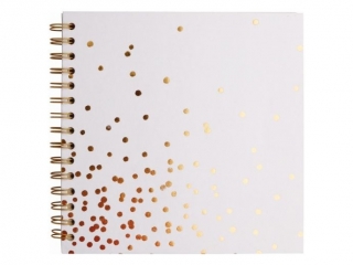 Album na spirali Golden Dots, 20x20cm, 30 ark, kremowe, 180 g/m2, Happy Color