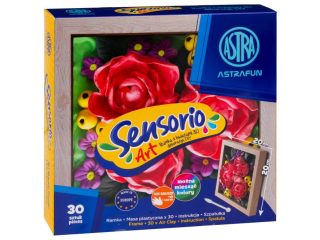 Zestaw lekkiej masy Sensorio Art z Ramk ASTRAFUN Piwonii - 30 kolorw