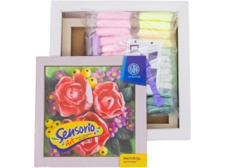 Zestaw lekkiej masy Sensorio Art z Ramk ASTRAFUN Piwonii - 30 kolorw