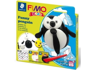 Zestaw FIMO Kids, Pingwin, 2 x 42g + akcesoria, Staedtler
