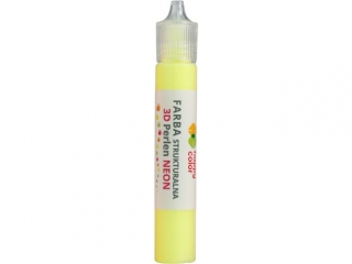 Farba 3D 32ml, neon żółty , Happy Color