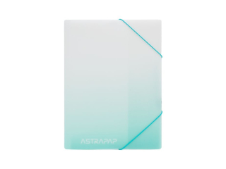 Zestaw ASTRAPAP A4 PP "Teczka kopertowa x2 + teczka z gumk�" 3-pack, ombre mint