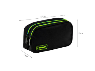 Pi�rnik 2 komory HEAD BLACK GREEN/BLUE, AC9 [opakowanie=12szt]