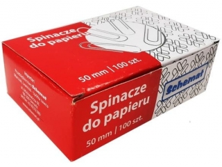 Spinacze do papieru 50mm op. 100 szt. (opakowanie=10 szt)