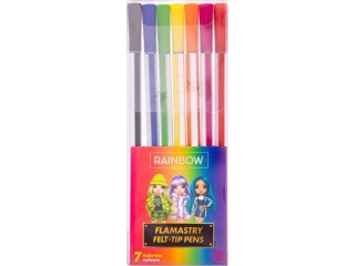 Flamastry heksagonalne RAINBOW HIGH - 7 kolorw [opakowanie=24szt]