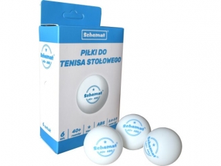 PIŁKI DO TENISA STOŁOWEGO 40+ ABS - 6 SZTUK 0335