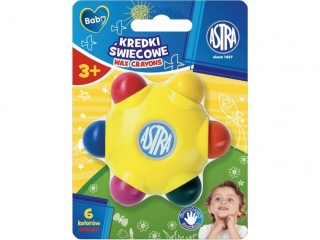 Kredki wiecowe w ksztacie gwiazdki ASTRA BABY - 6 kolorw [opakowanie=12szt]