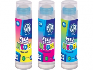 Klej w pynie PVA ASTRA NEON 50 ml - 24 szt. display [opakowanie=24szt]
