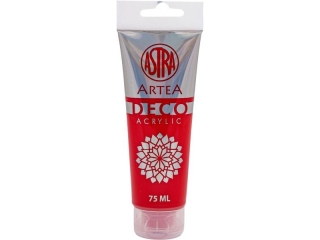 Farba akrylowa DECO ARTEA 75 ml tuba - Jasny czerwony [opakowanie=5szt]