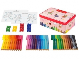 FLAMASTRY CONNECTOR 33 KOL.W METALOWEJ S ZKATUŁCE UPOMINKOWEJ "BALLERINA" FABER-CASTELL