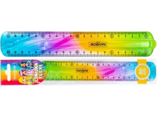 Linijka 20 cm FLEXI RAINBOW HIGH - 1 szt. opp bag [opakowanie=24szt]