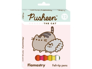 Flamastry 12 kolorw PUSHEEN [opakowanie=10szt]