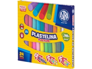 Plastelina Astra 24 kol (6 neon, 6 pastel)