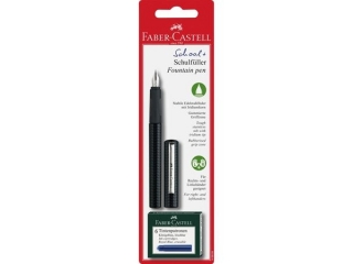 PIÓRO WIECZNE SZKOLNE CARBON LOOK + 6 NA BOI FABER-CASTELL