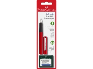 PIÓRO WIECZNE SZKOLNE CZERWONE + 6 NAB OI FABER-CASTELL