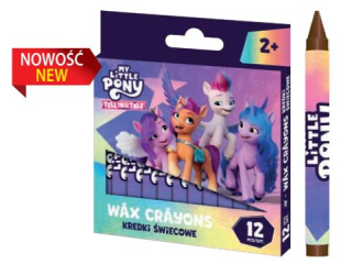 Kredki wiecowe  okrge My Little Pony - 12 kolorw - 8/90 mm [opakowanie=24szt]