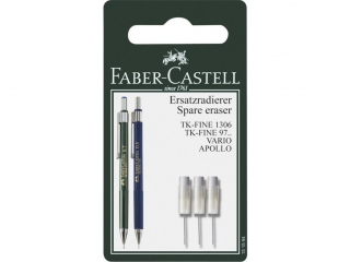 GUMKA ZAPASOWA DO OŁÓWKA AUTOMATYCZNEGO 3 SZT. BLISTER FABER-CASTELL