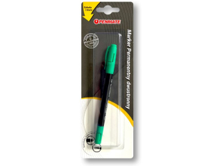 PENMATE MARKER PERMANENTNY DWUSTRONNY ZIELONY NA BLISTRZE