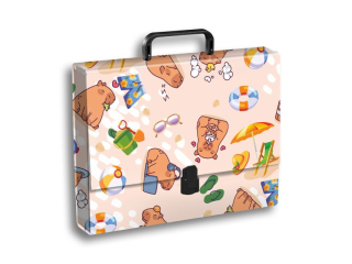 PENMATE TECZKA Z RĄCZKĄ A4 T 0119 KAPIBARA PLAŻA FOLIA MAT NIERYSUJĄCA