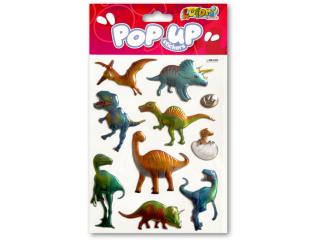 PENMATE KOLORI NAKLEJKI METALICZNE PUP-2302 DINOSAURS