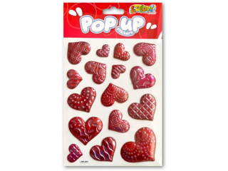 PENMATE KOLORI NAKLEJKI METALICZNE PUP-2307 RED HEARTS