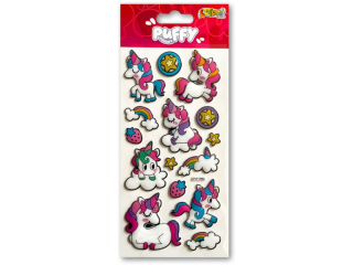 PENMATE KOLORI NAKLEJKI PUFFY PUF-5802 UNICORNS