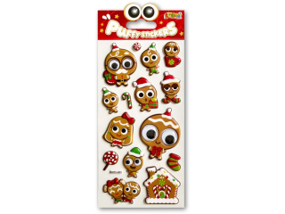 PENMATE KOLORI NAKLEJKI PUFFY SWPX-2003 CHRISTMAS GINGERBREAD