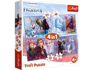 Puzzle "4w1 - Podró¿ w nieznane" / Disney Frozen 2 34323