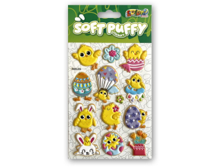 PENMATE KOLORI NAKLEJKI PUFFY SWPE-3204 HAPPY EASTER CHICKS