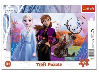 Puzzle "15 Ramkowe - Magiczny ¶wiat Anny i Elsy" / Disney Frozen 2 31348
