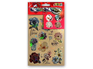 PENMATE KOLORI NAKLEJKI HOLOGRAPHIC LGS-4004 FLOWERS
