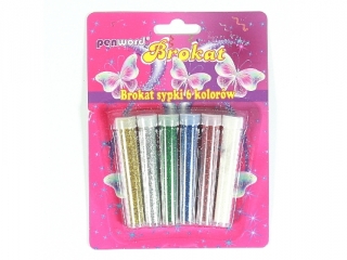 BROKAT SYPKI 6 KOLORW GL06MIX a6 [opakowanie=12szt]