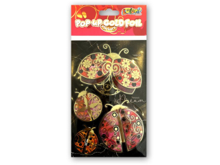 PENMATE KOLORI NAKLEJKI GOLD FOIL HMBS-707 LADYBUGS