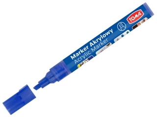 Marker akrylowy, fibrowa kocwka cita 2-5mm, 22 kolorw niebieski