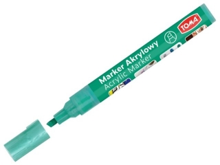 Marker akrylowy, fibrowa kocwka cita 2-5mm, 22 kolorw zielony